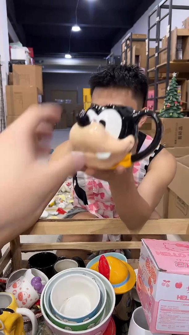 瓷片高飞头杯
