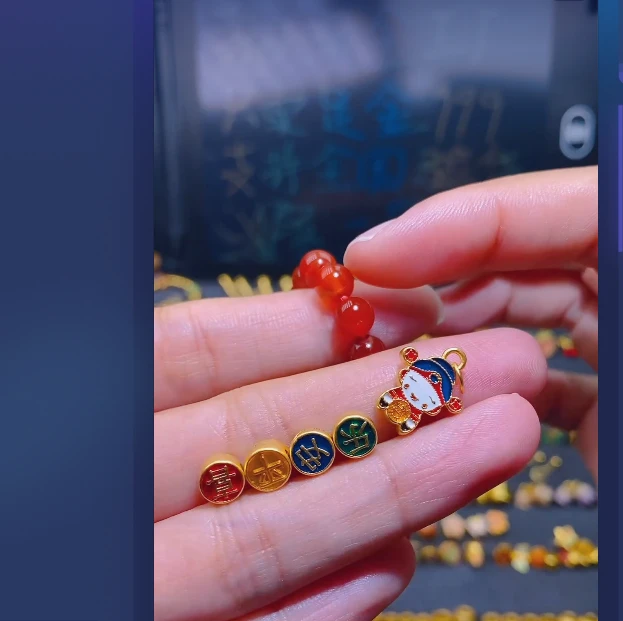 足金999平安喜乐+吊坠米爷/多样性发