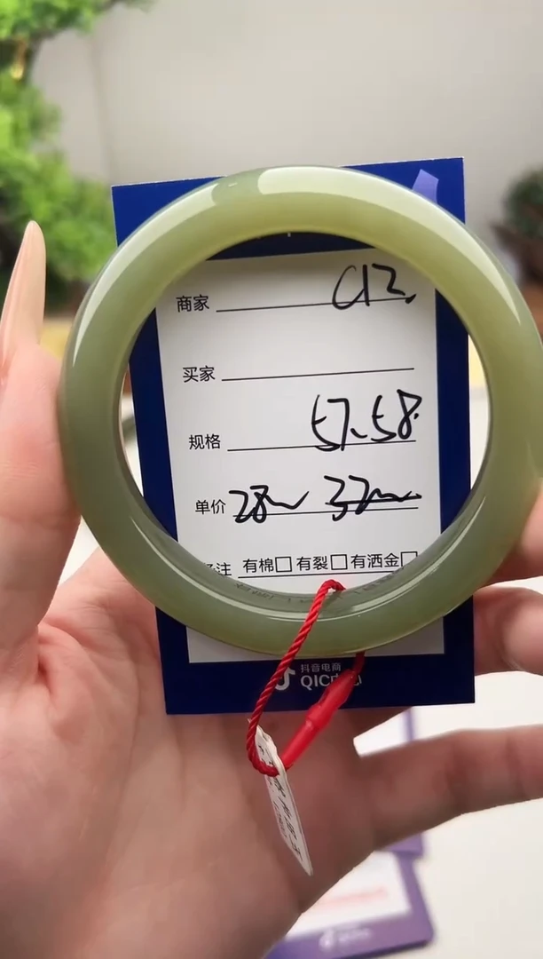 未镶嵌手镯和田玉微色差C12