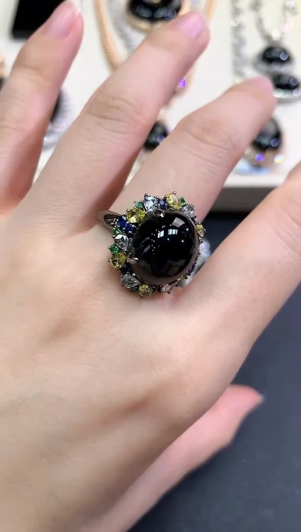 【闪购商品】翡翠戒指18K金镶嵌C85 不退换