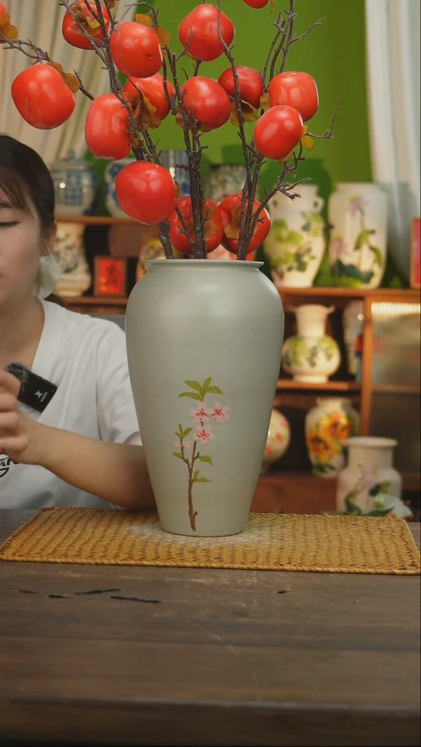 瓷片景德镇纯手工手绘花器摆件