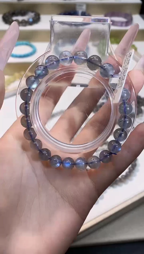 未镶嵌手串水晶灰月光7-8mm