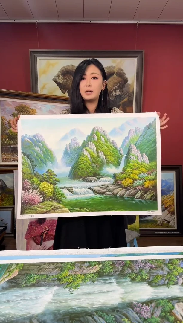 油画【156号】约50*70cm丨朝鲜原创纯手绘孤品油画丨顺丰包邮