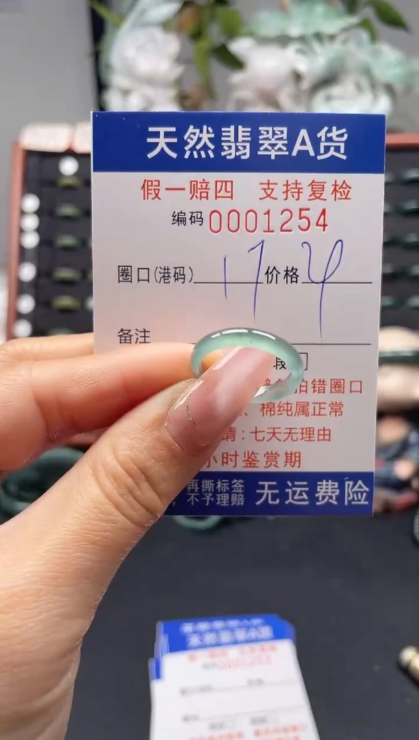 未镶嵌戒指翡翠17*1254