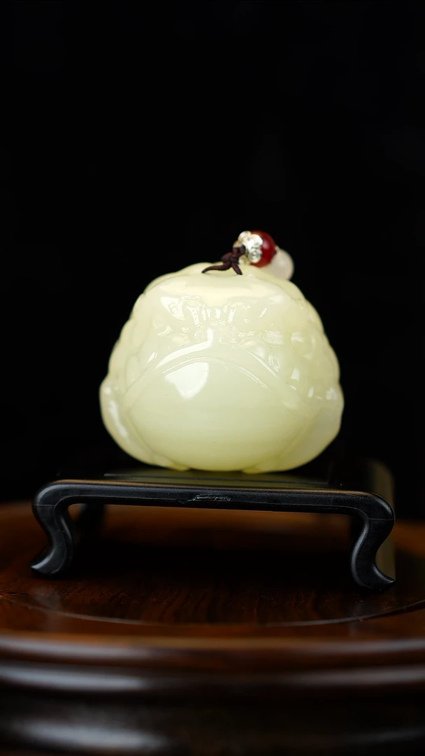 玉【恶霸金蟾】天然玉石手把件