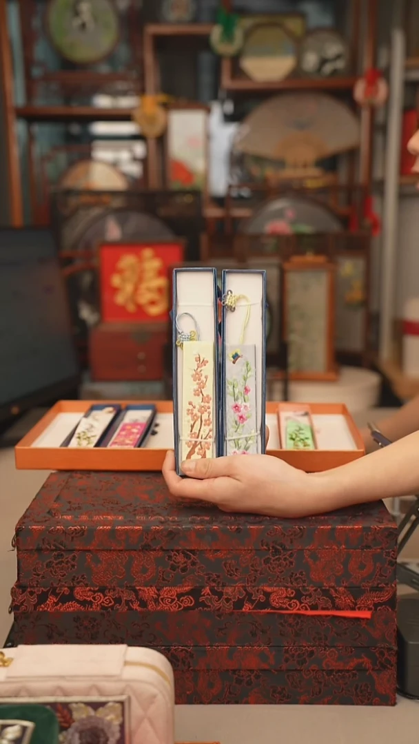 扇子书签吊坠非遗