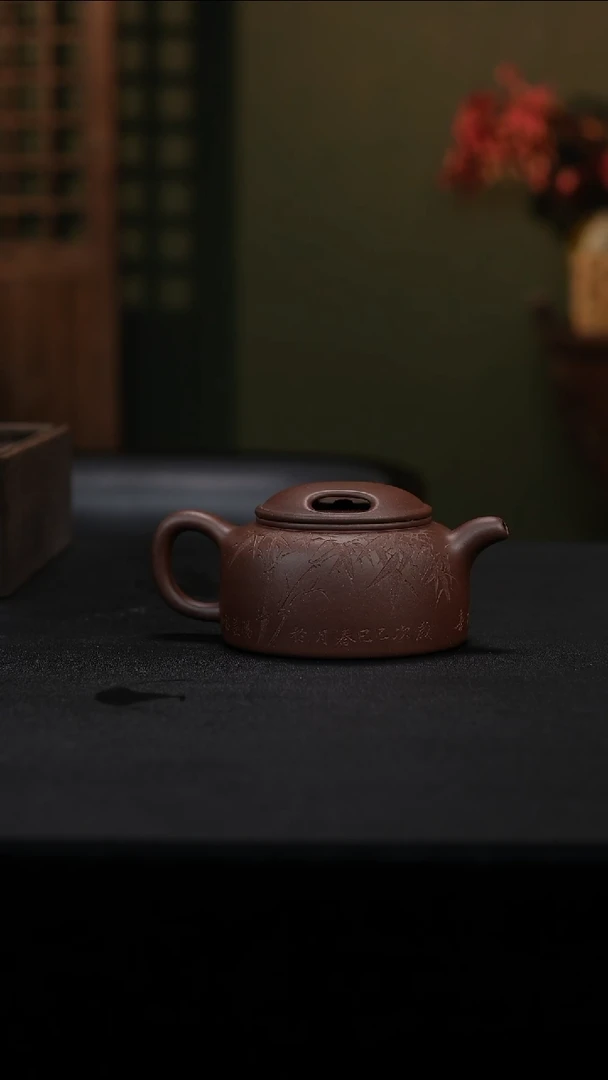 茶壶紫砂吾*曹东牛盖200cc左右底曹清..全手
