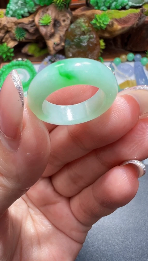 未镶嵌定制翡翠9-10戒圈