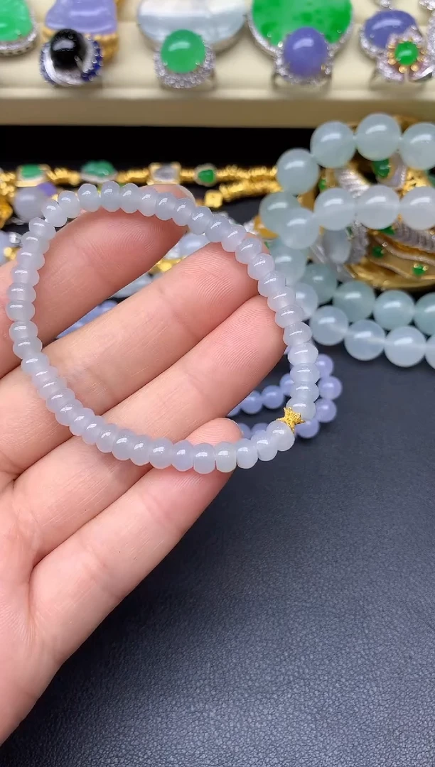 18K金镶嵌手串翡翠39-雪姐翡翠天天见