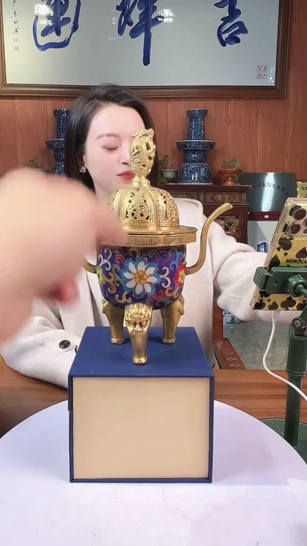 摆件陶景德镇陶瓷青花摆件40
