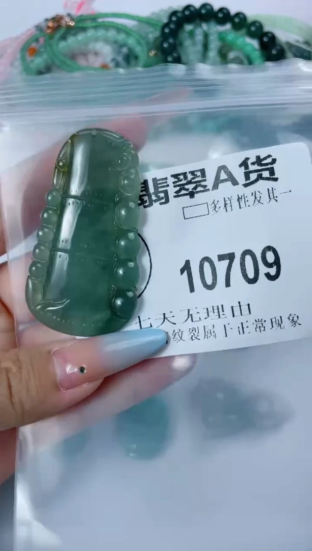 翡翠未镶嵌颈饰10709