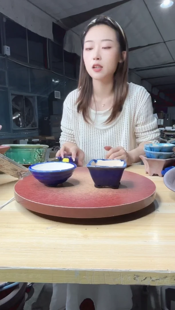 紫砂花盆浅草紫砂花盆微瑕