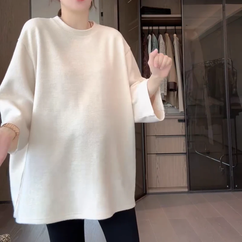 【韩版卫衣】中袖气质时尚百搭轻奢洋气显瘦宽松百搭卫衣LK2506091