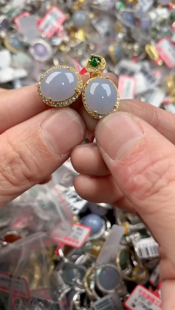 银S925镶嵌戒指翡翠555    2