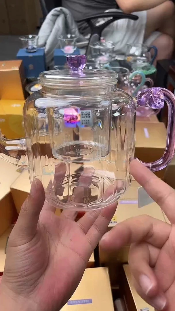 @@禾器晶彩莲君烧水壶浅紫色