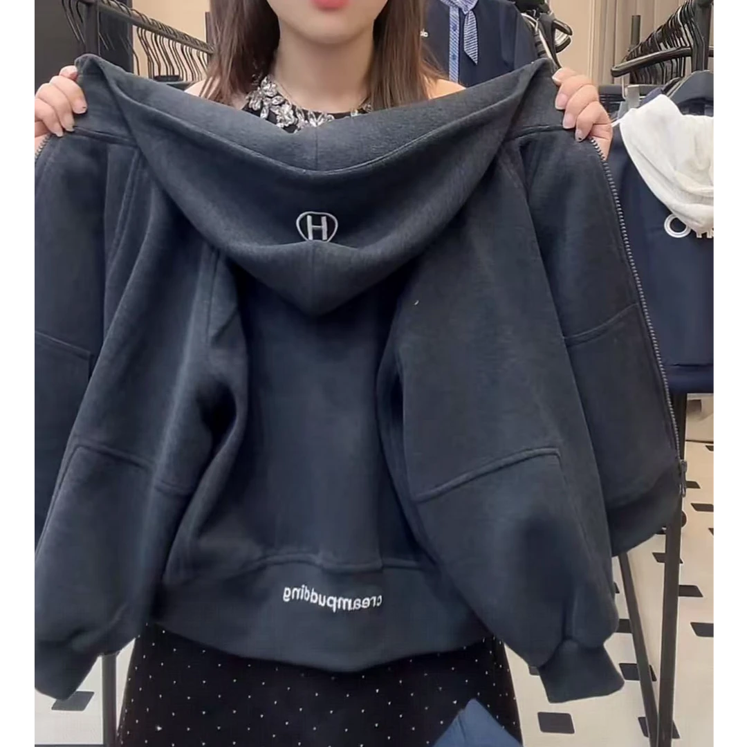 2025秋季新款连帽儿童外套韩版宽松好看男女童绣花潮流上衣