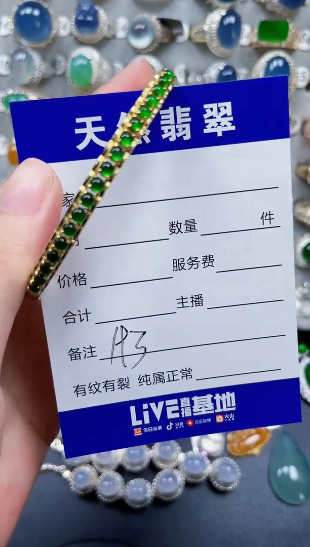 银S925镶嵌手镯翡翠193