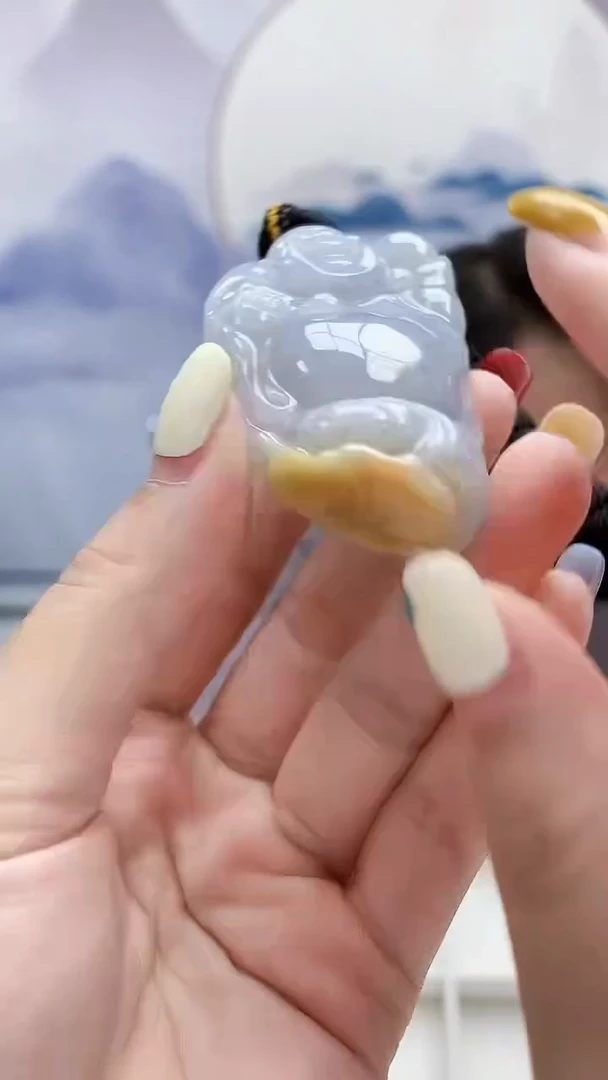 未镶嵌定制翡翠5060lr-毛货挂件134