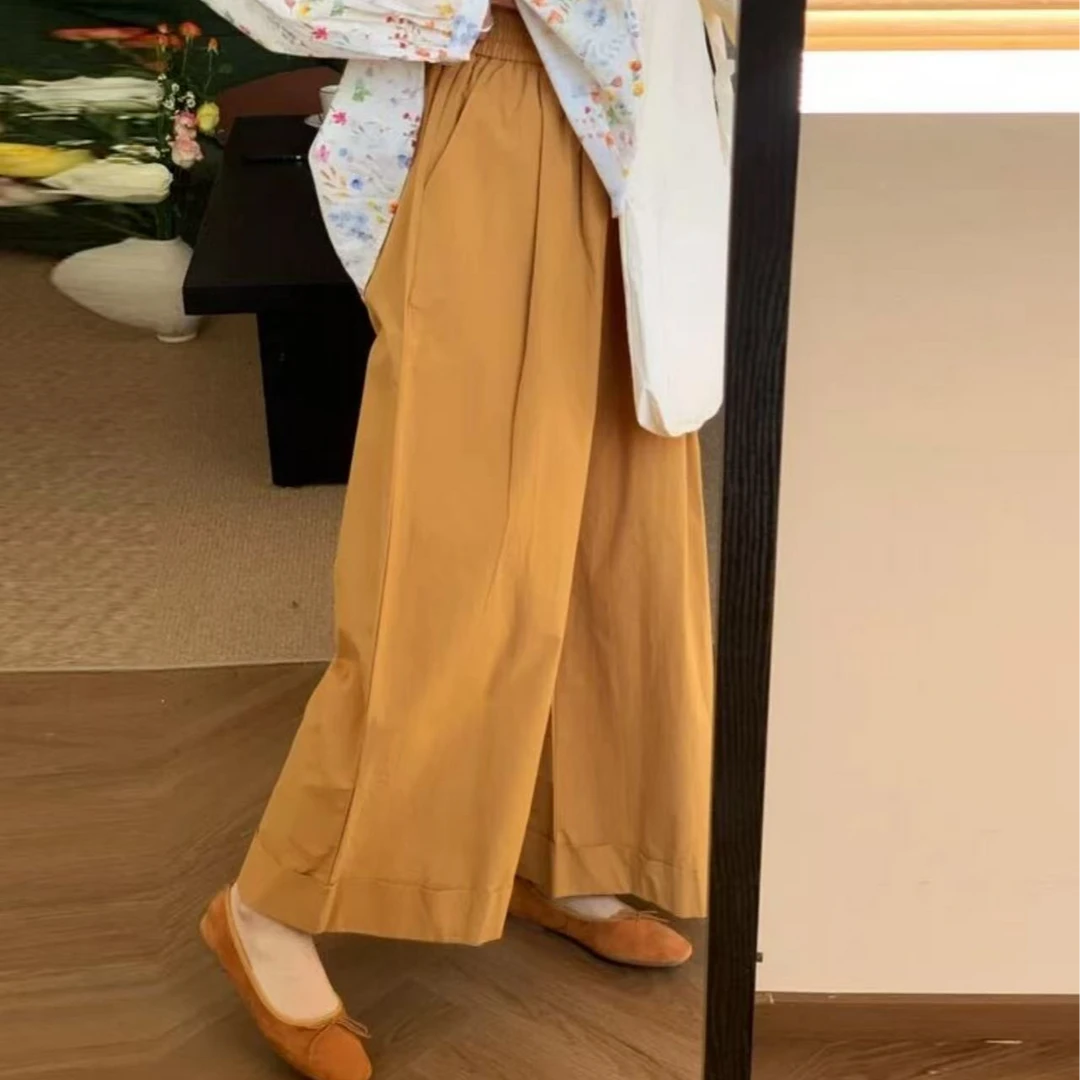 7700款春秋韩版洋气百搭阔腿休闲工装裤