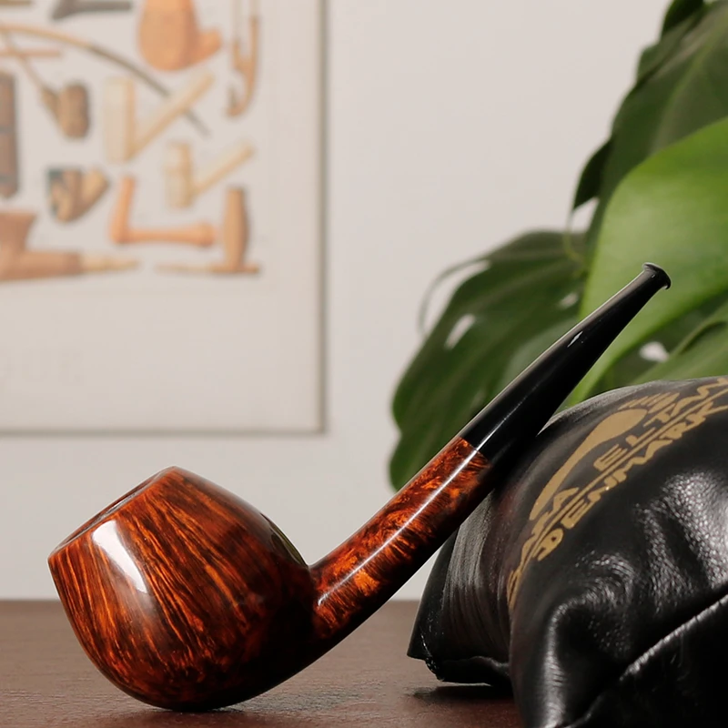 丹麦Sara Eltang萨拉艾尔唐 光面苹果斗 手工石楠木烟斗