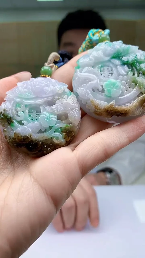 【闪购商品】定制翡翠未镶嵌5028ty-毛货挂件159