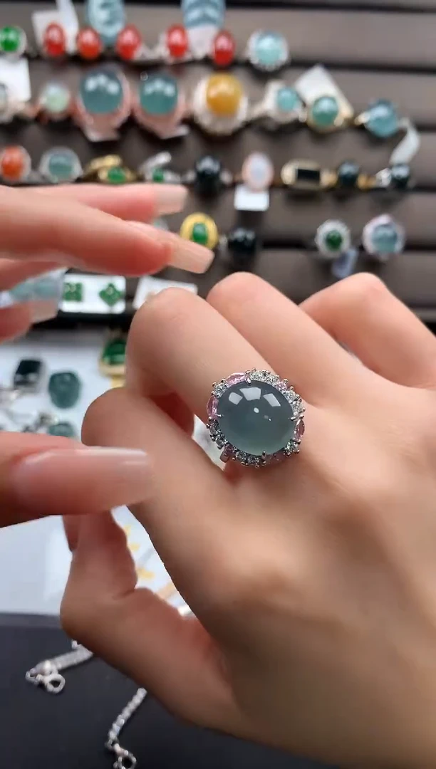 【闪购商品】翡翠戒指银S925镶嵌321321312321