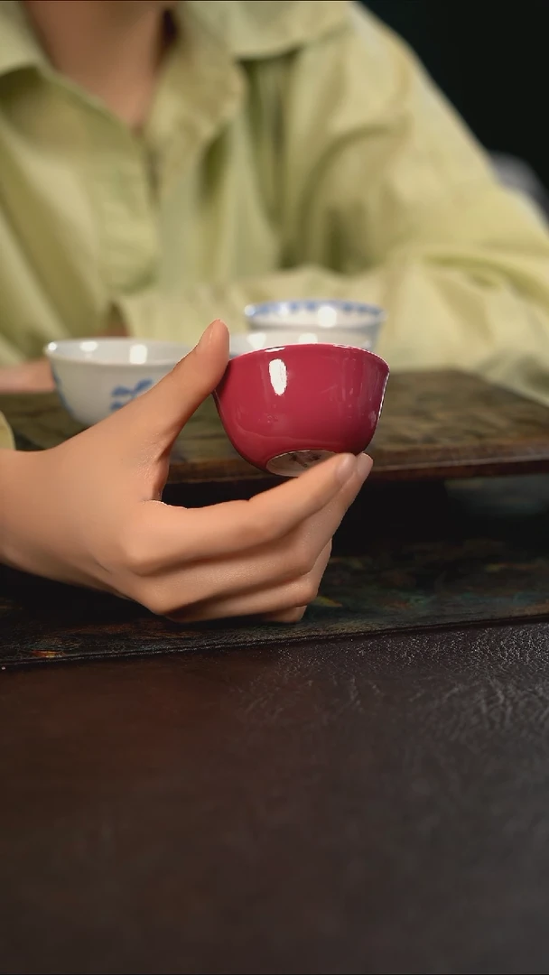 杯聚澜堂胭脂水素宝相小鸡缸杯