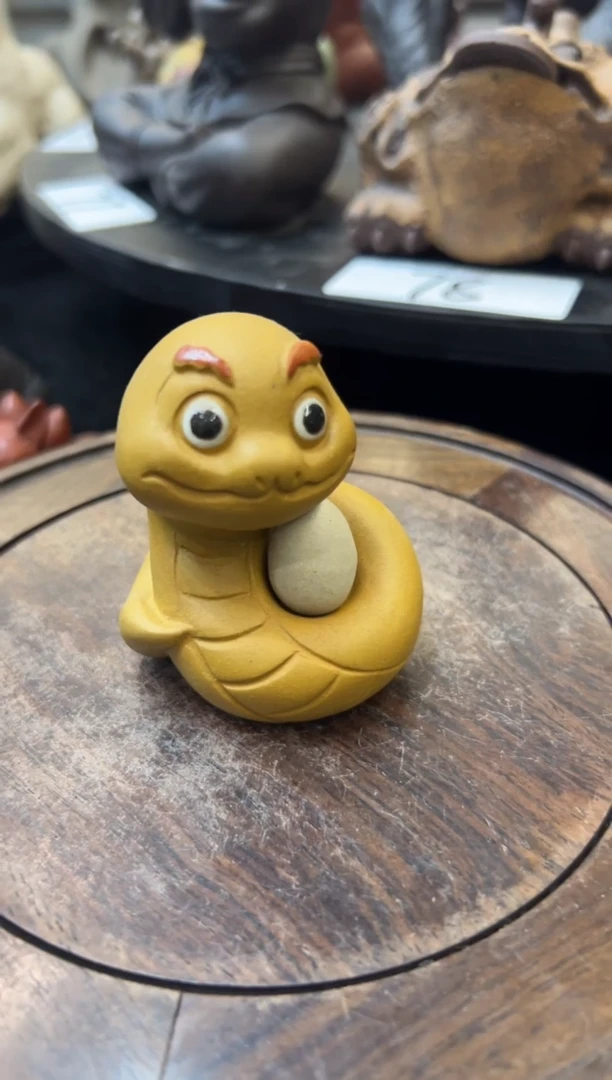 紫砂摆件紫砂吉祥蛇