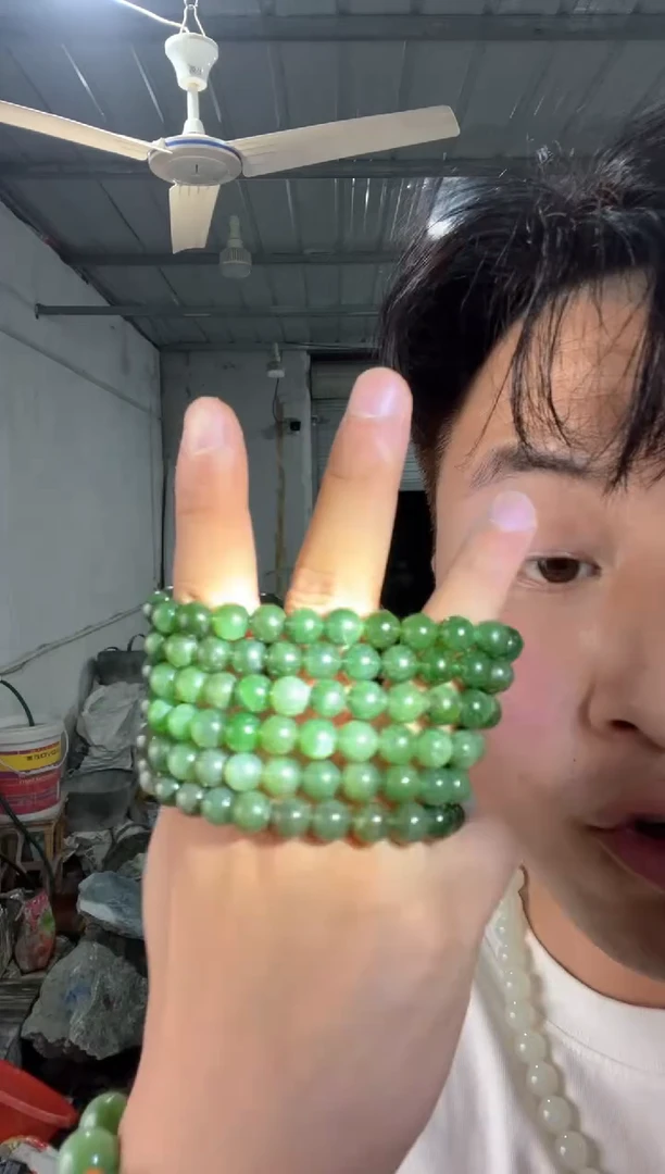 手串未镶嵌和田玉碧玉手串卡8mm多样性拍一发一