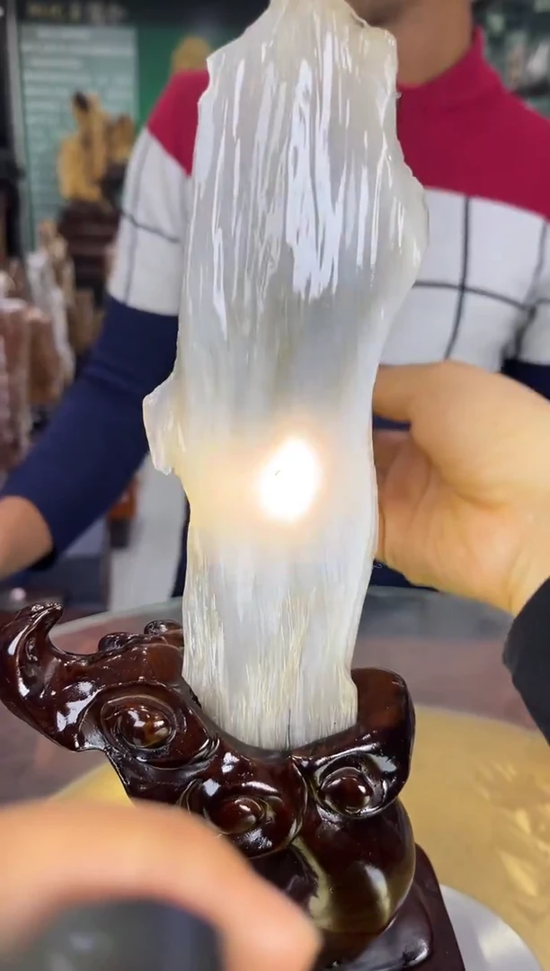 缅甸天然树化玉精品摆件