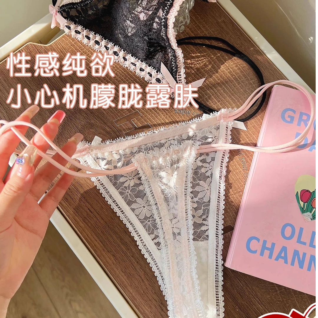 镂空性感风女三角内裤内衣薄款舒适女士夏季蕾丝无痕中腰日系