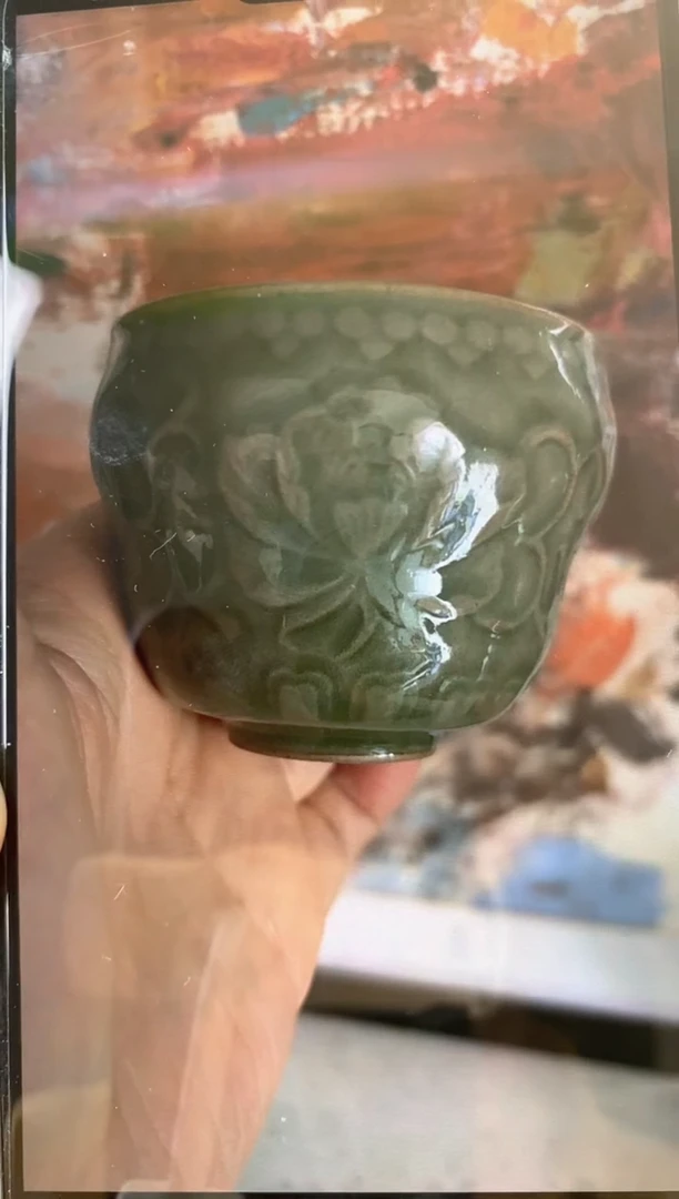 耀州窑微瑕处理【黑泥】葫芦杯 两个