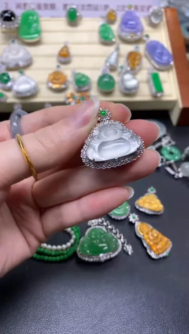 翡翠18K金镶嵌吊坠(不含链)吊坠|27000+2700