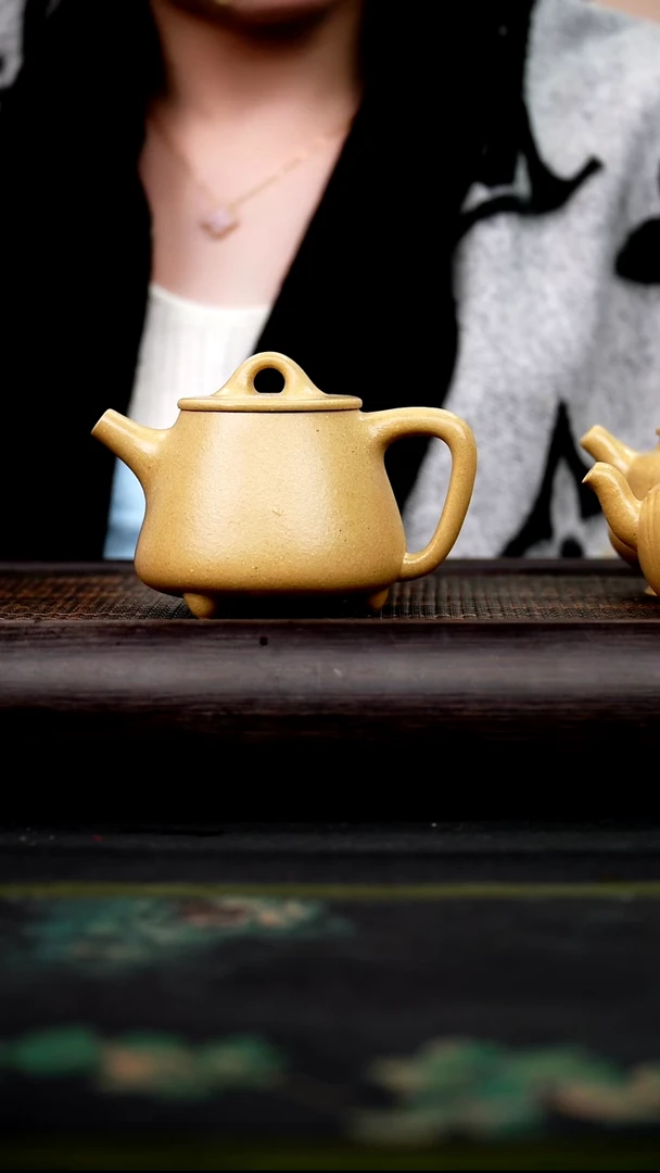 茶壶紫砂梨皮本山绿 高石瓢