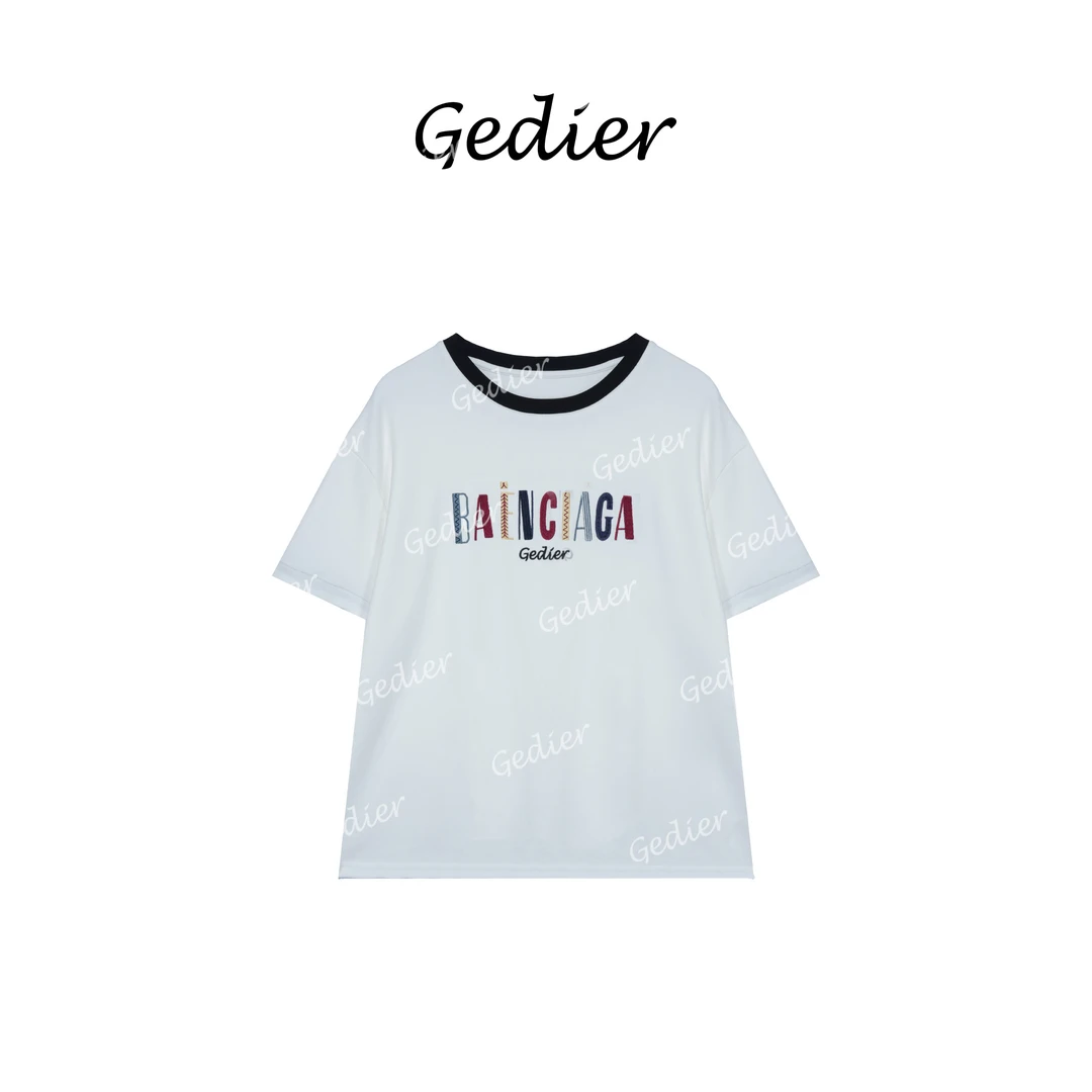 【歌蒂尔Gedier】2025春款欧若风时尚潮流风宽松圆领T恤 TG510212Y