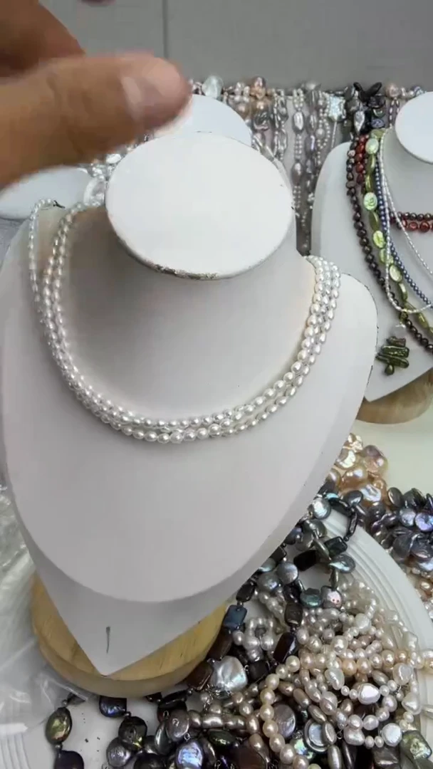 颈饰银S925镶嵌淡水珍珠1