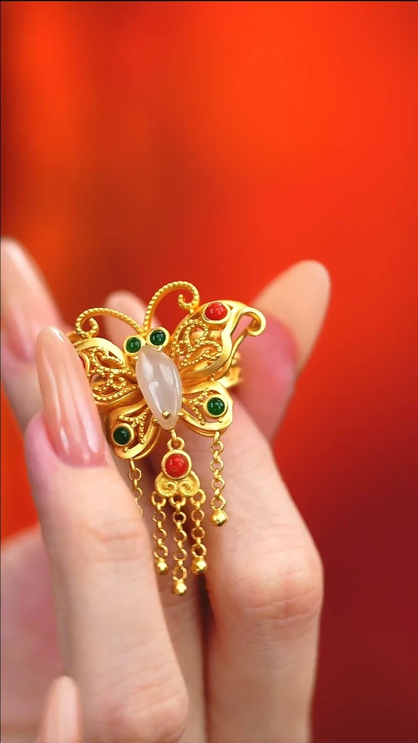 银S925镶嵌戒指翡翠新款