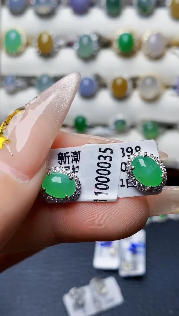 银S925镶嵌戒指翡翠1022