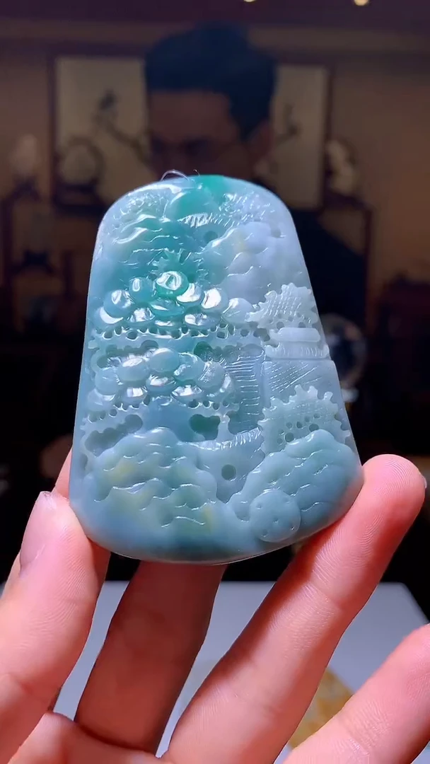 【闪购商品】定制翡翠未镶嵌1085hm-毛货挂件13