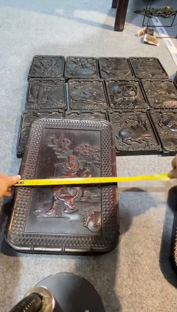 木紫檀拆件雕刻板以直播间实物为准微瑕老物件