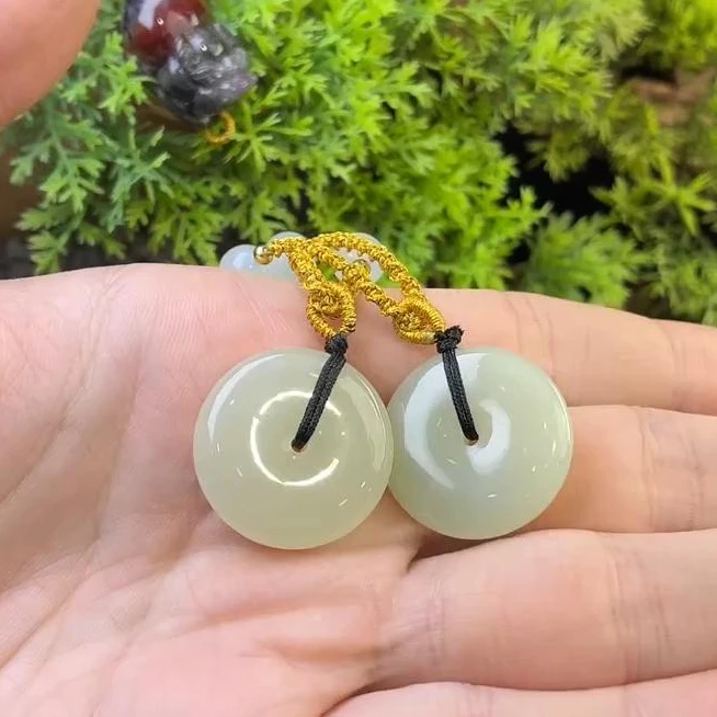 【老王好物优选】YDY2307-1-天然和田玉平安扣吊坠多样性发一