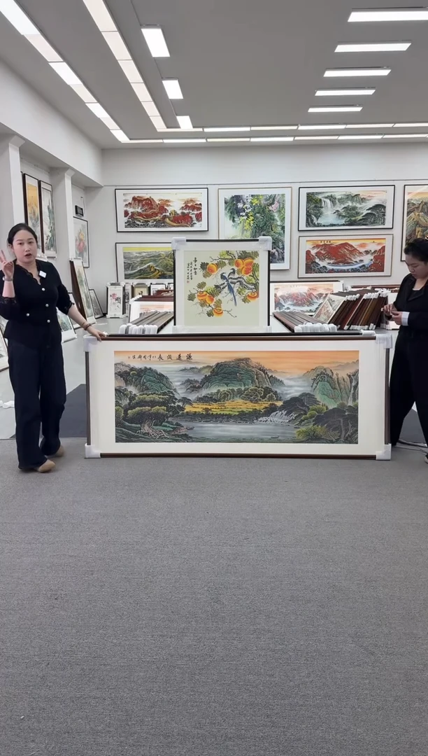 国画手绘  219*88   源远流长