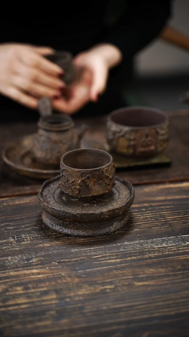 全手工制作  南蛮 手捏杯