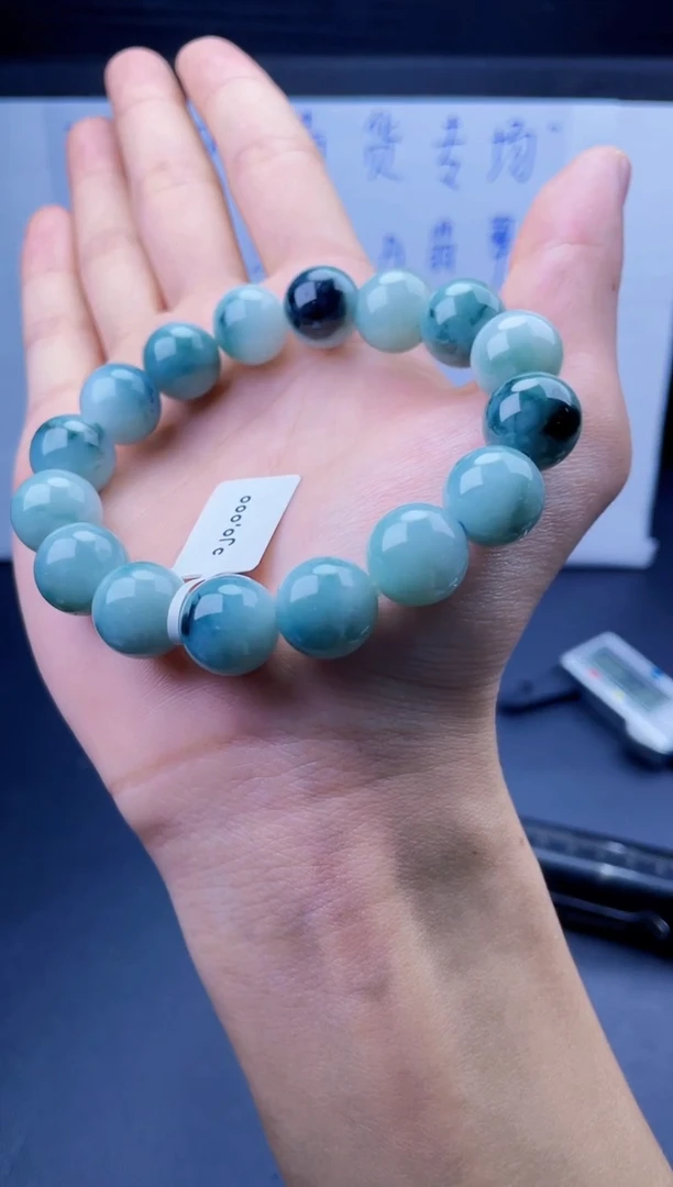 未镶嵌定制翡翠珠串 卡13+