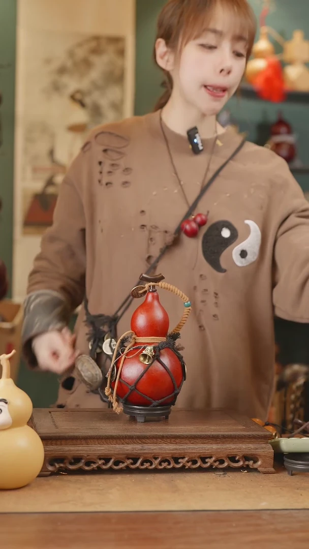 【闪购商品】245号精品天然大漆工艺防渗内胆酒葫芦~