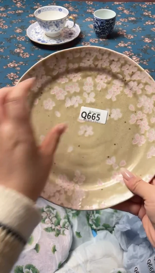 瓷片小*蹬瓷器瓷器Q665