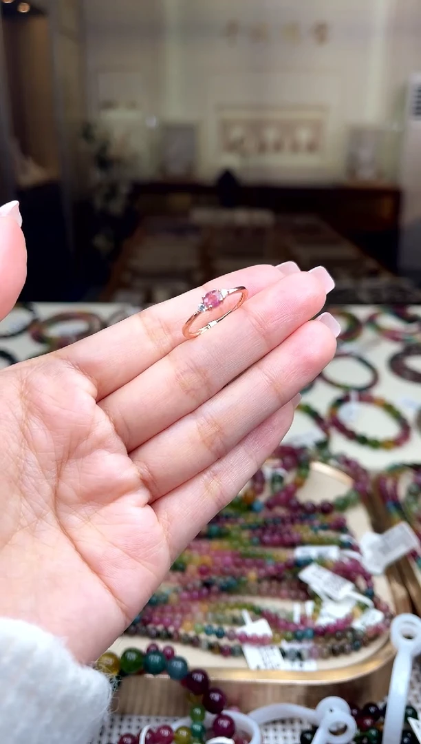 【闪购商品】碧玺/银S925镶嵌碧玺戒指多样性发货