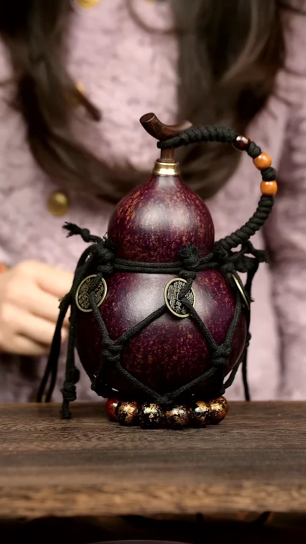 244号中药煮色 大漆葫芦水壶/酒壶 一物一拍