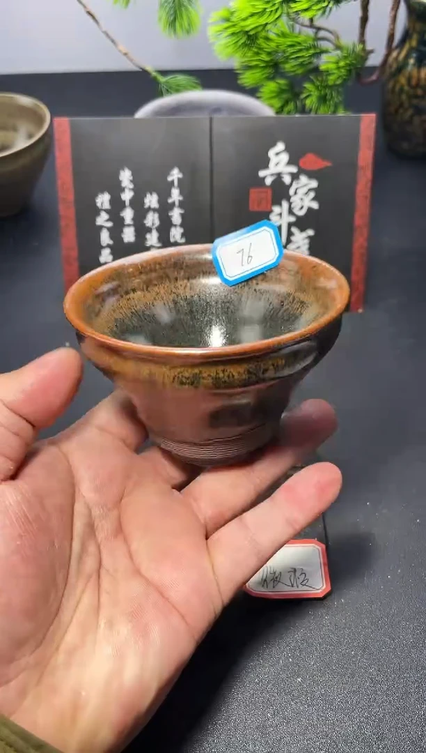 茶盏76（微瑕）叶紫建盏