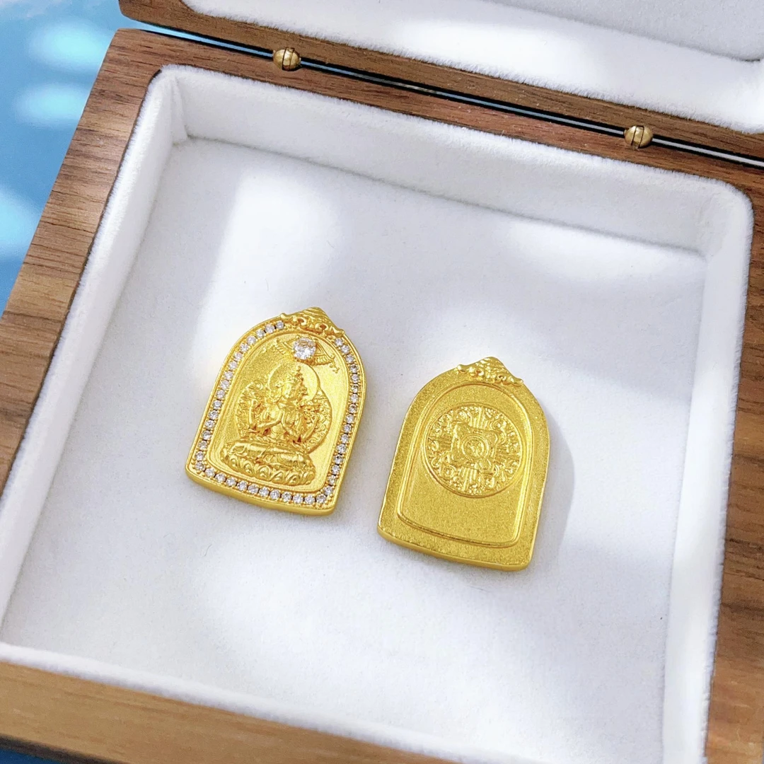 【龙少专属】复古佛牌颈饰镶钻浮雕工艺小众祈福风日常佩戴显品味